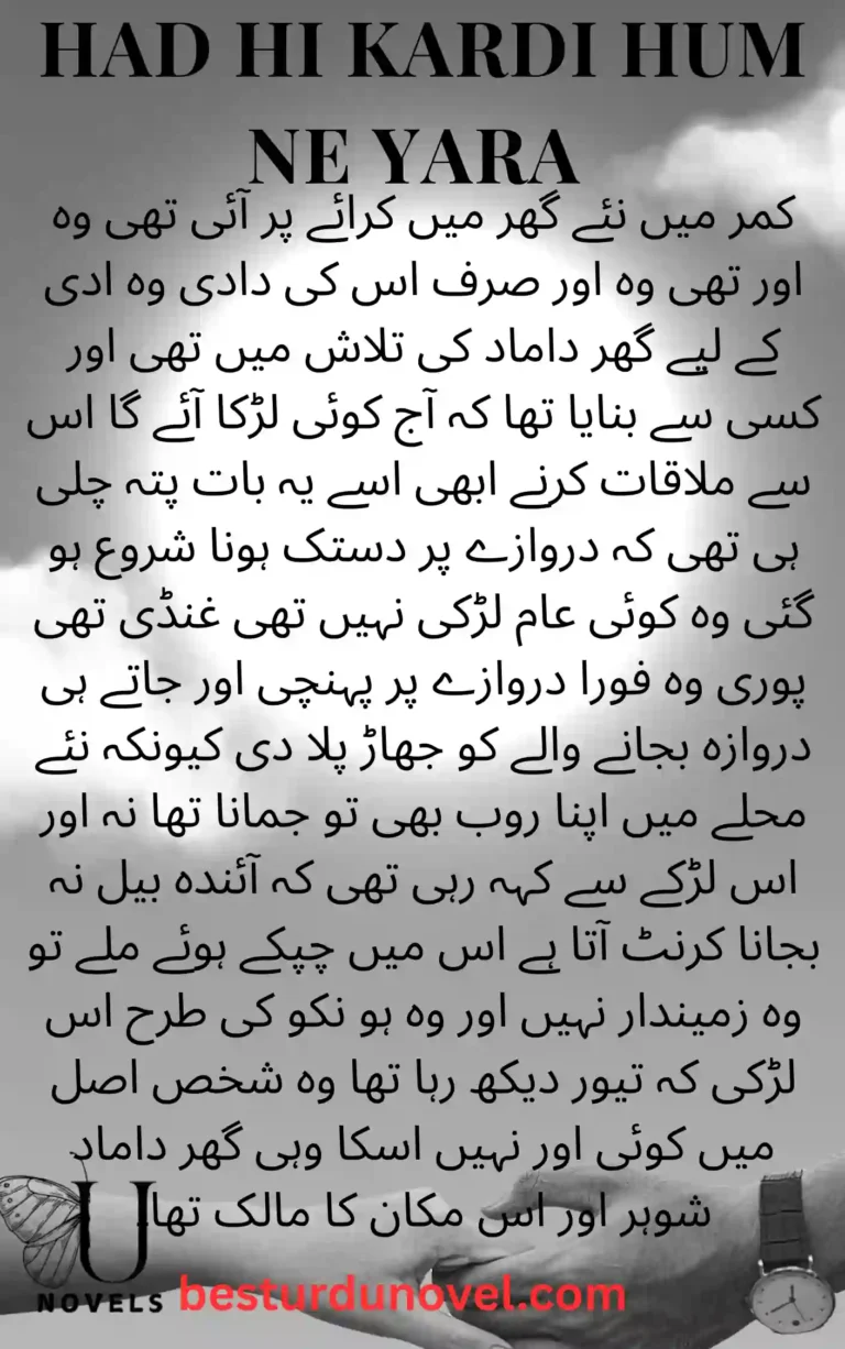 Had Hi Kardi Hum Ne Yara By Amna Mahmood Romantic Novel 4 Had Hi Kardi Hum Ne Yara