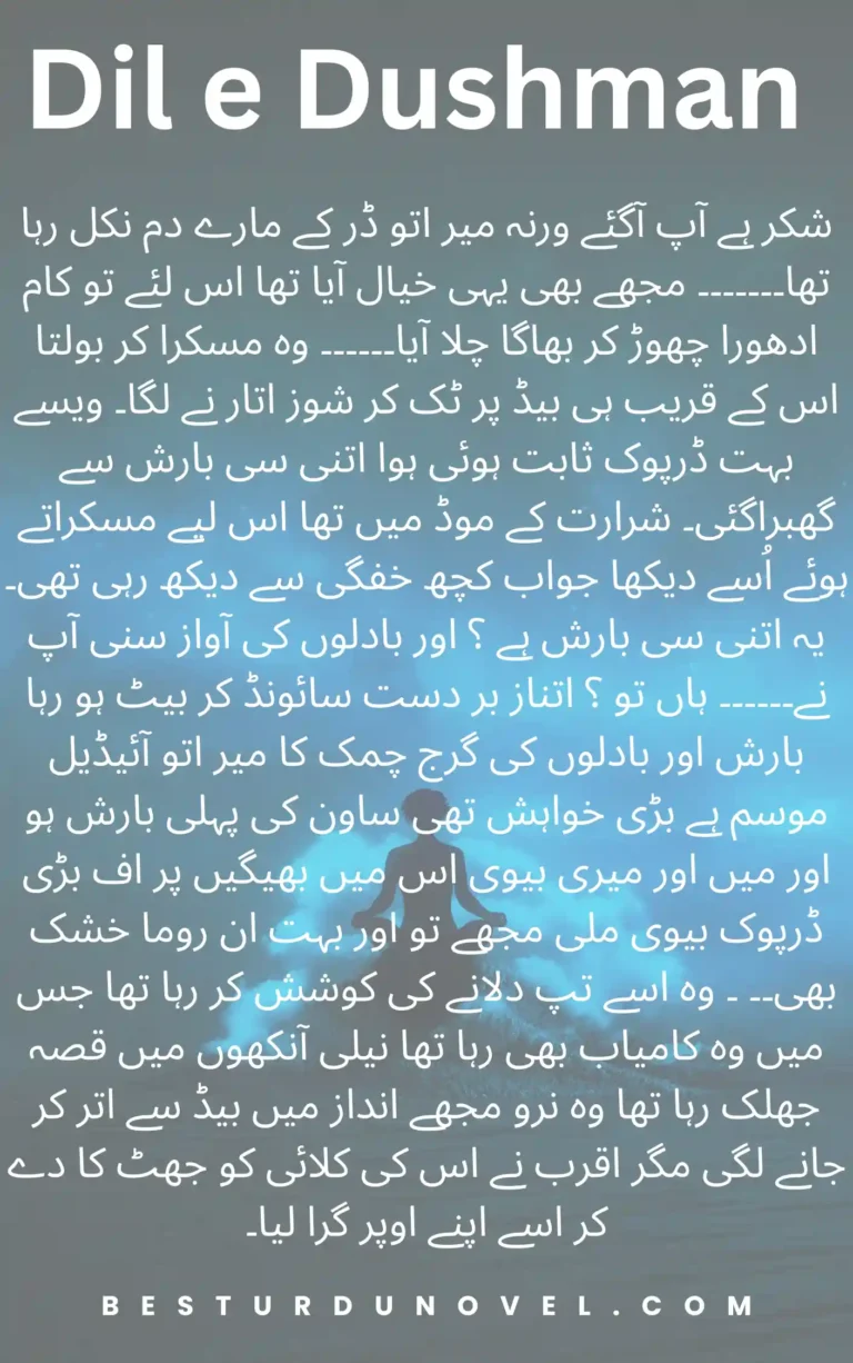 Dil e Dushman by Amreen Riaz Complete Romantic novel 6 Dil e Dushman