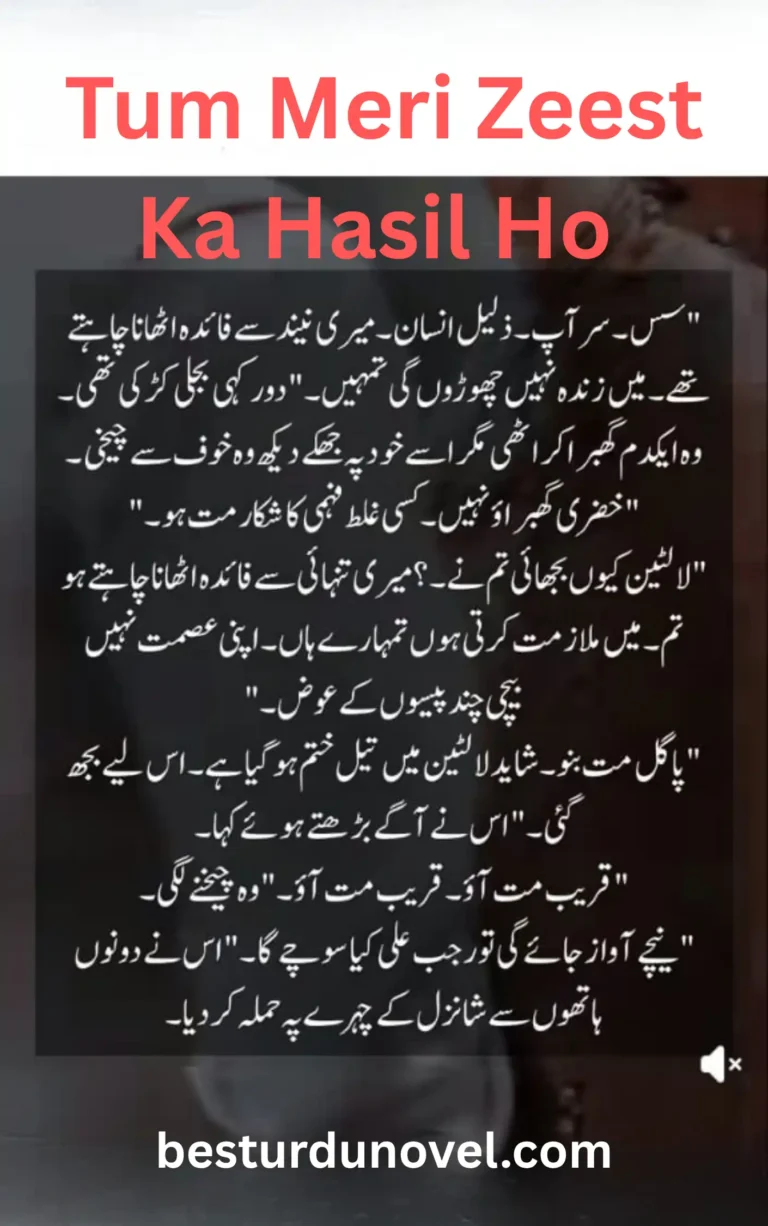 Tum Meri Zeest Ka Hasil Ho Romantic Novel By Iqra Sagheer