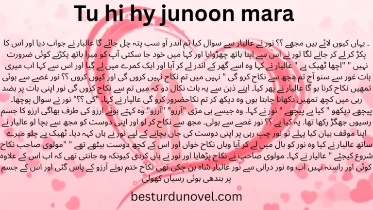 Tu Hi Hy Junoon Mera
